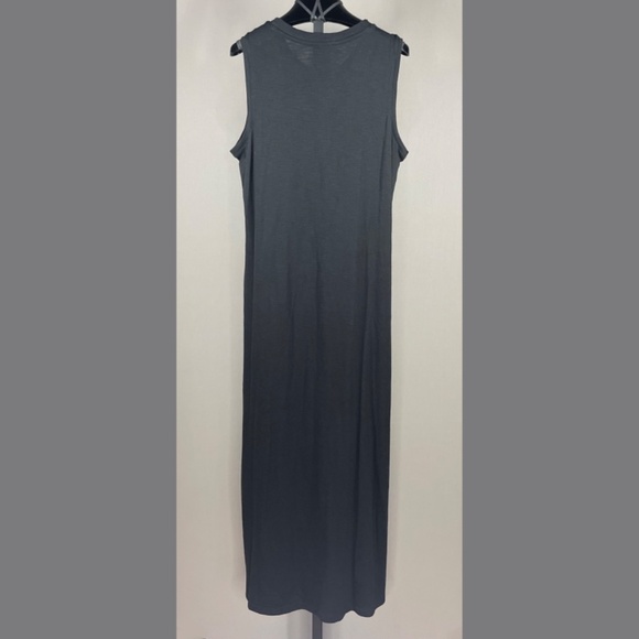 NEW Chicos Dress Womens 8 10 black maxi sheath casual classic - Picture 8 of 10